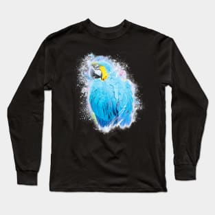 Parrot Bird Animal Wildlife Jungle Forest Nature Watercolor Long Sleeve T-Shirt